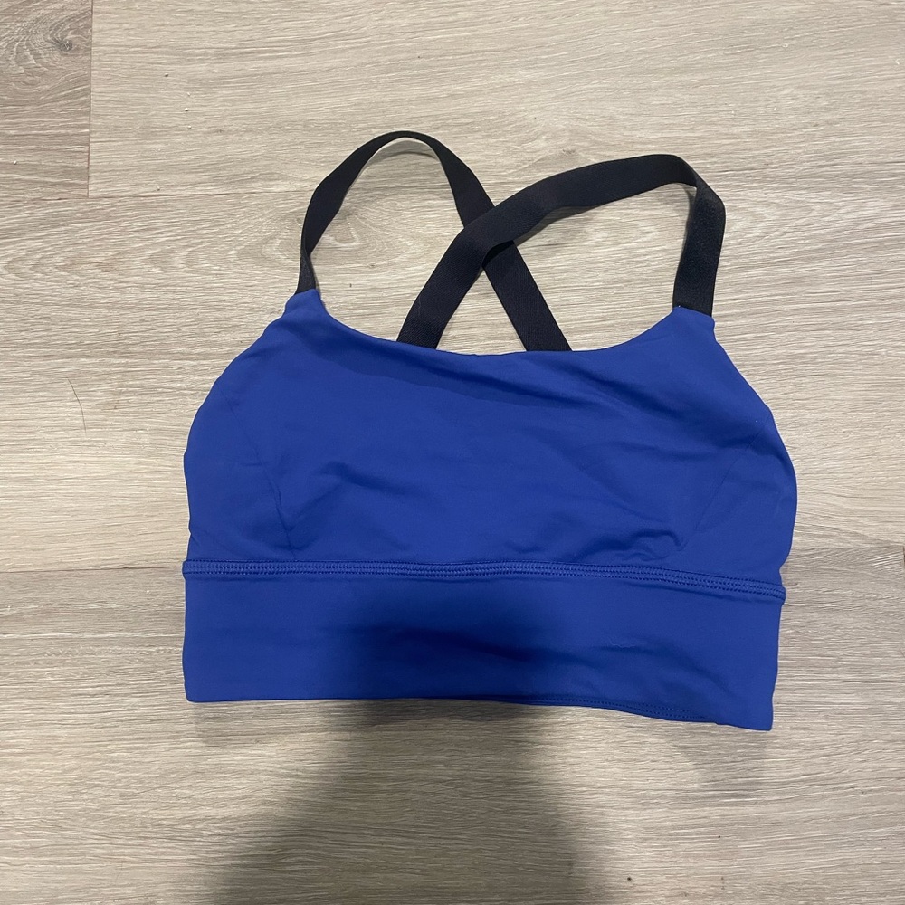 Lululemon Blue Sports Bra with Black Straps